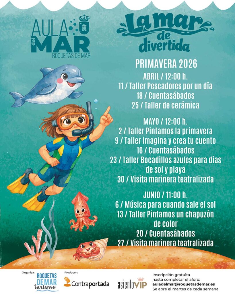 Primavera en el Aula del Mar, ven a disfrutar de nuestras actividades.